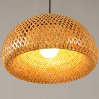 bamboo lampshade hand woven chandeliers rattan pendant light shades asian lamp design for hanging light cafe restaurant