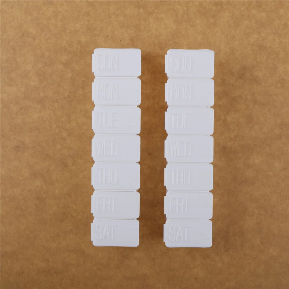 

7 Days Pill Case Medicine Storage Tablet Pill Box With Clip Pill Case Splitters Storage Dispenser Weekly Lids Medicine Organizer