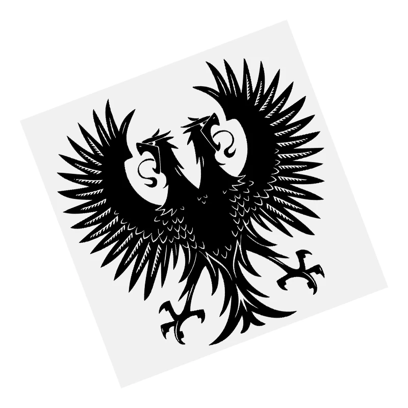 

S61287 # Two Headed Eagle Black Transparent Car Sticker Vinyl Decal Waterproof Decors for Motorcycle Bumper Laptop