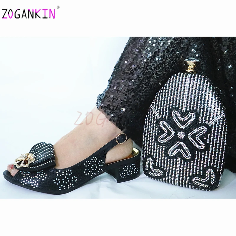 Новинка 2020 модные весенние женские вечерние сандалии и сумки в нигерийском стиле