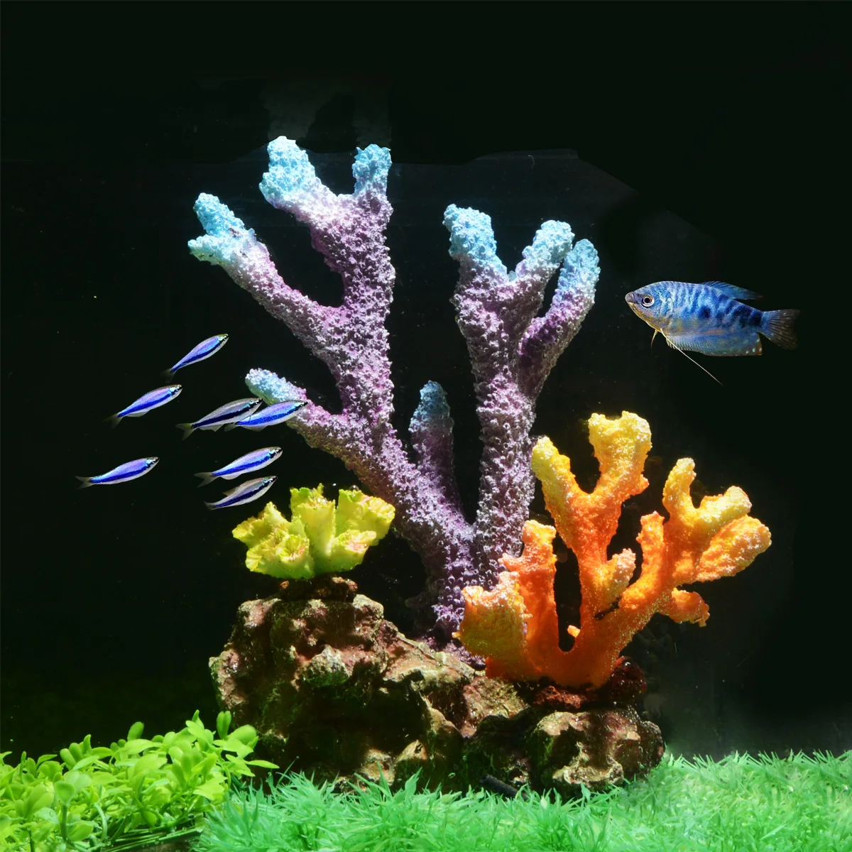 Украшение для аквариума Saim орнамент из полирезины коралловый риф искусственное