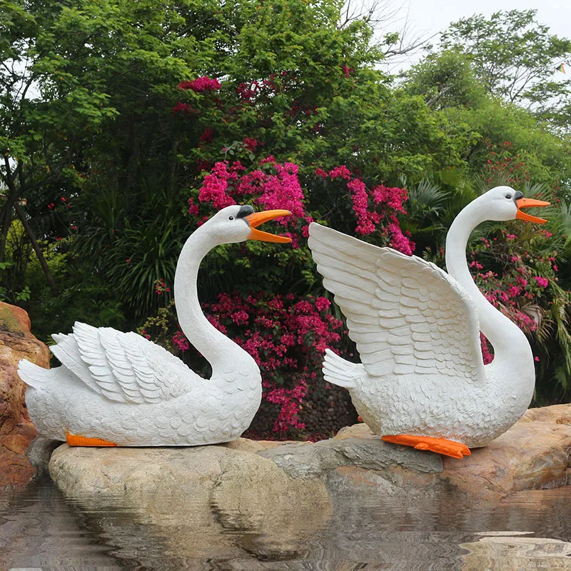 Садовая скульптура для двора искусственное украшение рыбного пруда садовое