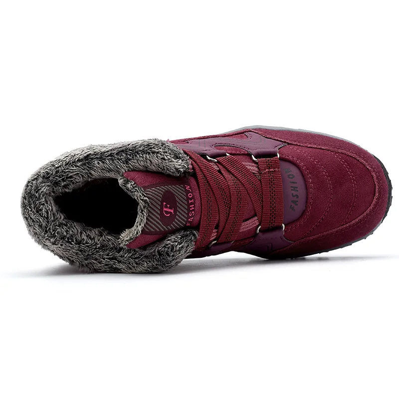 Распродажа Женские ботинки высокого качества Теплые зимние ботильоны на меху