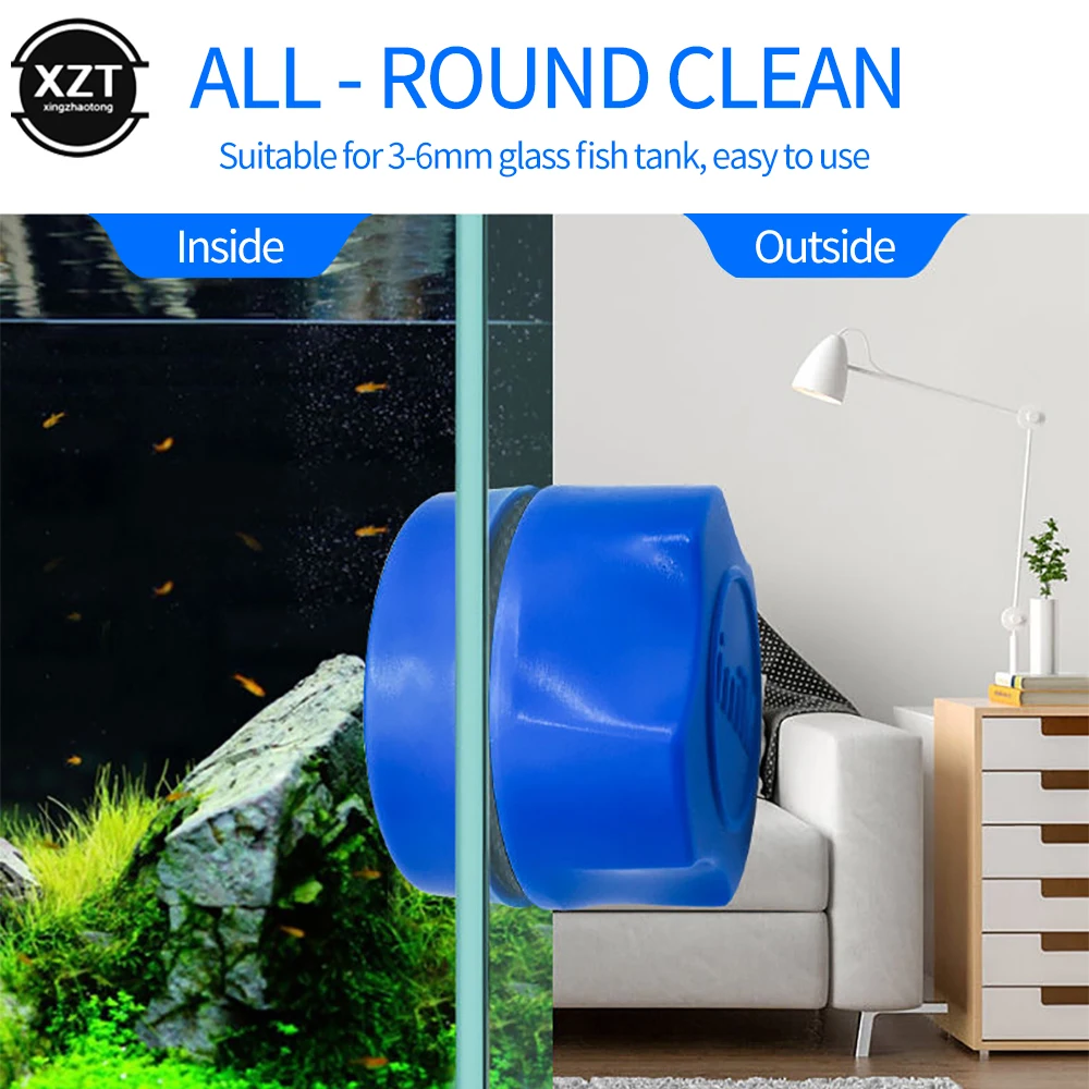 Pet Fish Aquarium Accessories Cleaning Tools Magnetic Tank Brush Clean Glass Window Algae Scraper Cleaner Scrubber |