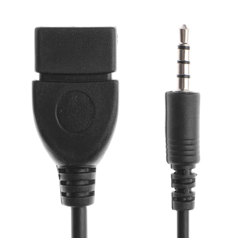 3 5 мм штекер Jack к USB 2 0 Женский автомобильный стерео AUX аудио конвертер