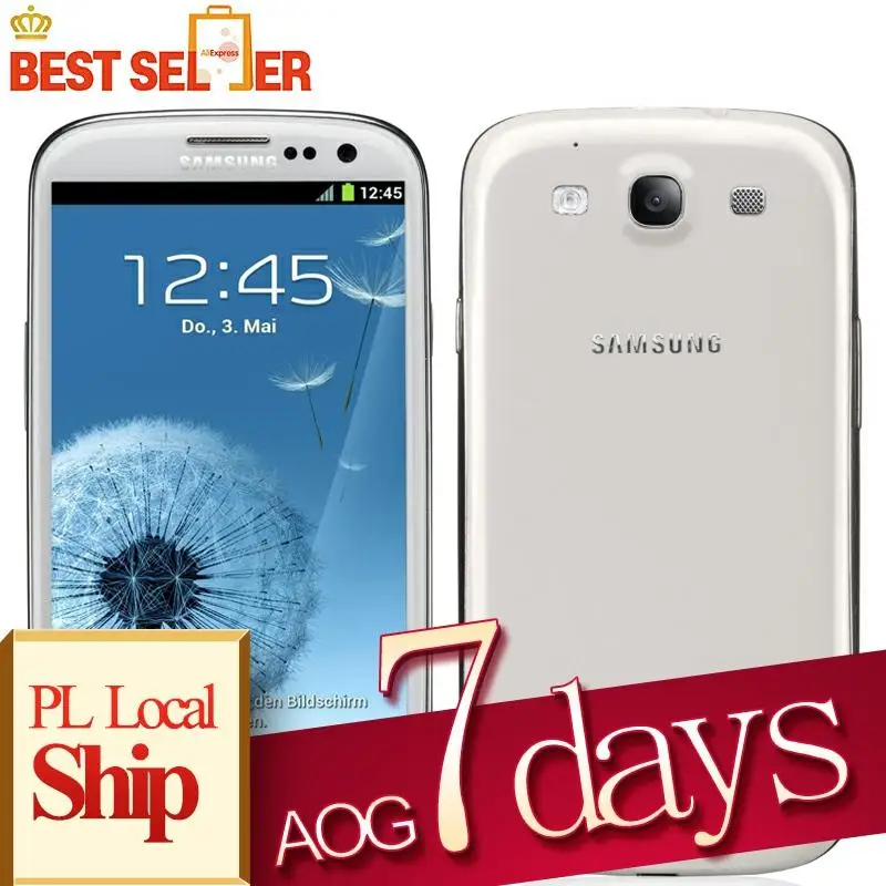 I9300 разблокированный смартфон Samsung Galaxy S3 S III четырехъядерный 4 8 дюймовый экран 8MP