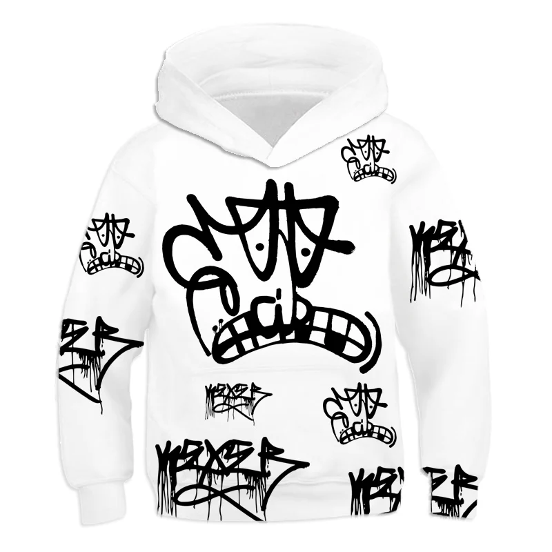 

spring Fall clothes for teens 6 To 19 Yrs Hoodie 404 not found cool style 3d Print girls boys clothes thin hoodies polyester