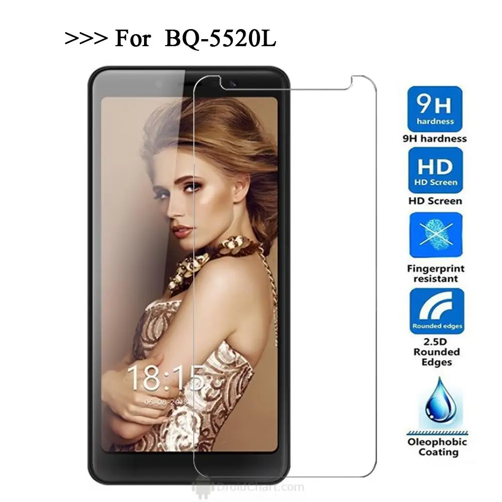 Закаленное стекло 9H для смартфонов BQ MOBILE SILK BQ-5520L, Взрывозащищенная защитная пленка, защитное покрытие для экрана телефона
