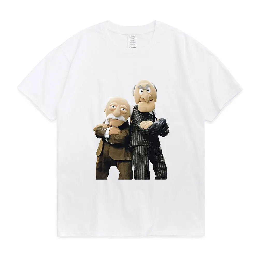 

Statler and Waldorf Black T-Shirt Men Women Summer Fashion 100% Cotton Good Quality Brand T Shirt Style Cool Short Sleeve Tees