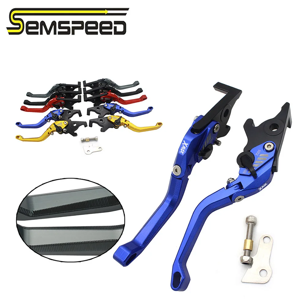 SEMSPEED CNC Мотоцикл Регулируемый XMAX логотип 3D ромбовидная парковка складные рычаги