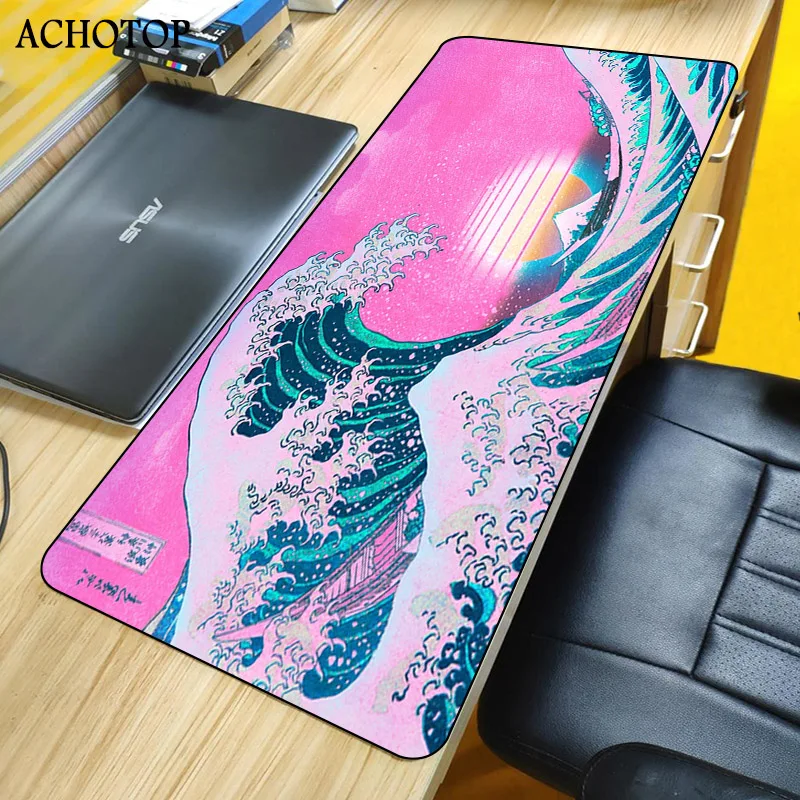 

Great Wave Off Art Large Size Mouse Pad Natural Rubber PC Computer Gaming Mousepad Desk Mat Locking Edge for CS GO LOL