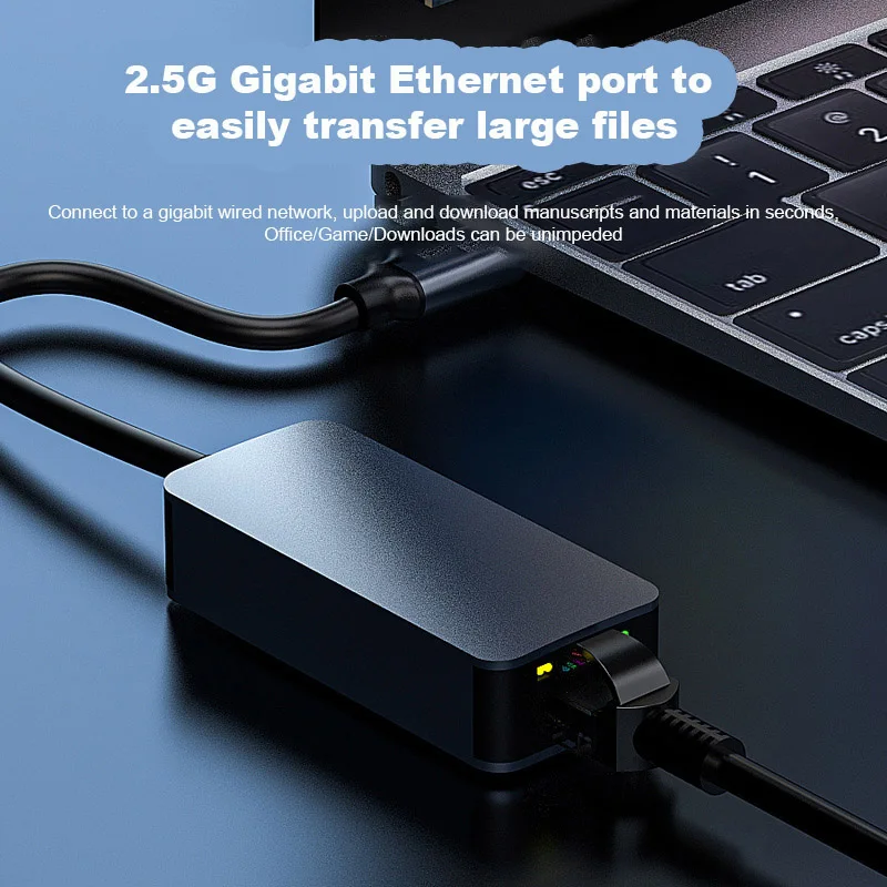Сетевой адаптер USB C Ethernet к RJ45 для ноутбука Macbook Pro Samsung 2 5G Сетевая карта |