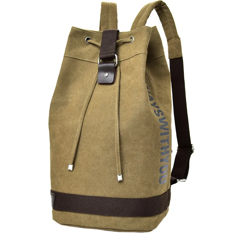 

Large Travel Backpack Handbag Mountaineering Back Pack Men Canvas Bucket Shoulder Bags Male Canvas Bagpacks