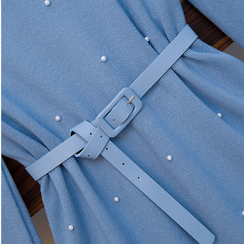 Большие размеры новинка 2019 осенне-зимний вязаный комплект из 2 предметов женские