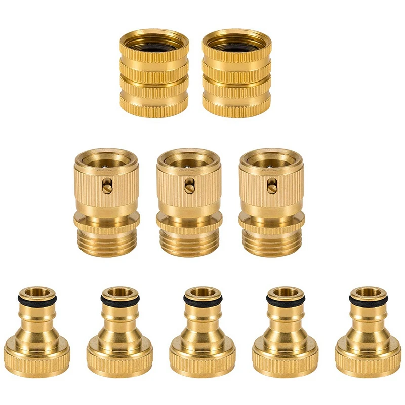 10 шт. 3/4 дюймовый для садового шланга быстрый соединитель сверхмощный латунный