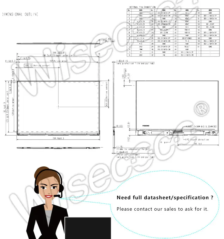 Wisecoco для Wanhao D8 ЖК-экран 8,9 дюймов 2 к ЖК-дисплей S 2560X1600 HDMI к MIPI драйвер плата DLP SLA Wanhao Дубликатор 8 панель