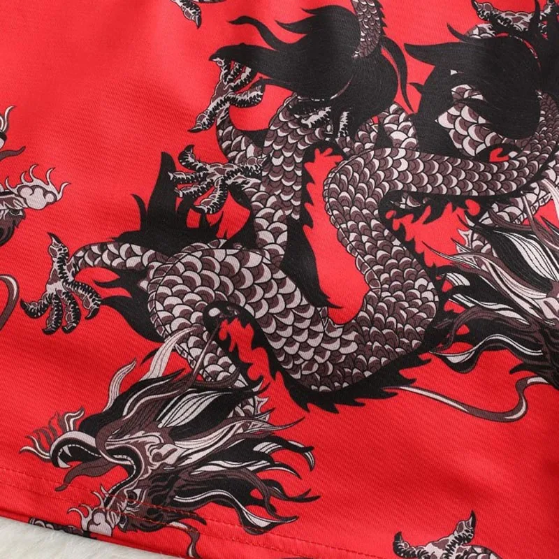 

2020 Sexy Off-the-shoulder Two-piece Set Dragon Pattern Bodycon Strap Dress Ladies Sleeveless Top And Skirt Summer Suit