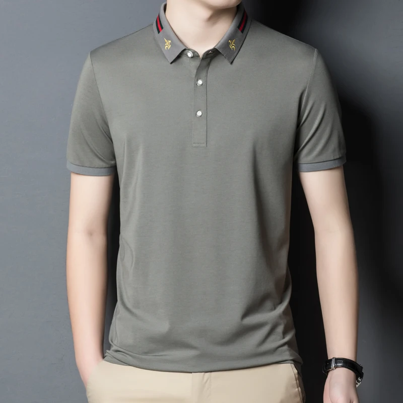 

New polo shirt short-sleeved summer handsome shirt tide brand fashion men's polo shirt men's top clothes