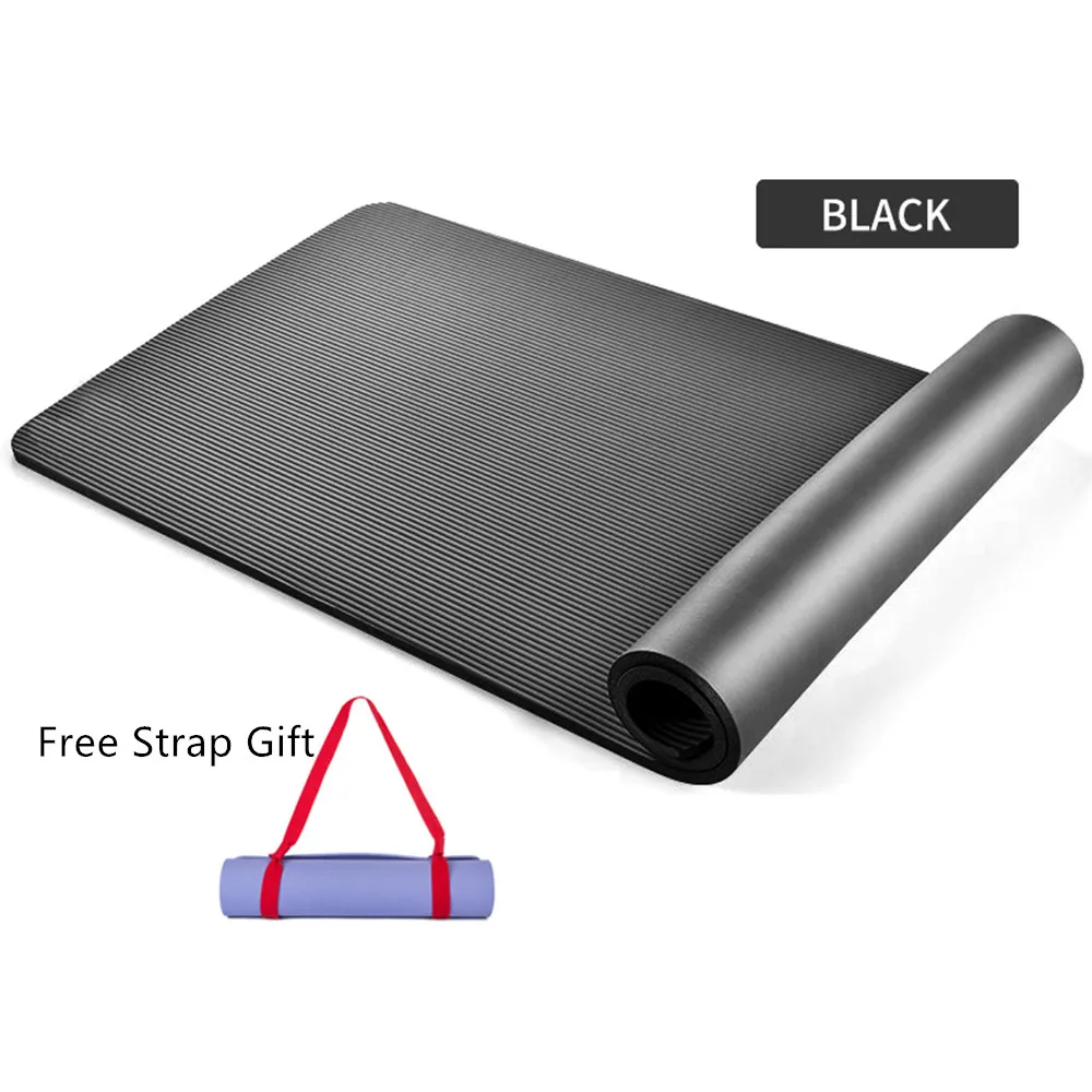 Коврик для йоги из бутадиен нитрильного каучука 10 мм начинающих без запаха