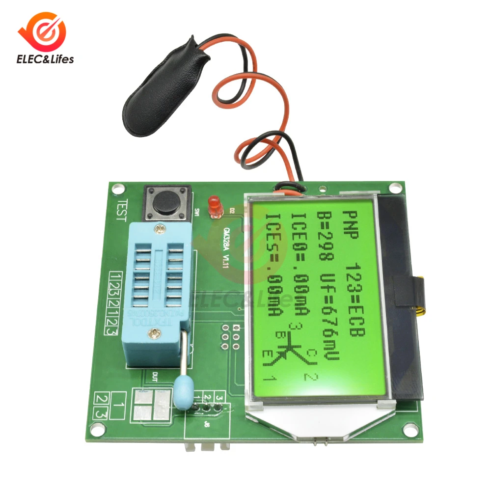 ЖК цифровой тестер транзисторов GM328A GM328 измеритель емкости LCR RLC PWM/ESR MOS/PNP/NPN V2PO