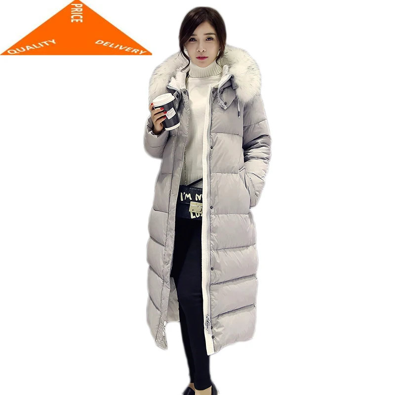 

Jacket Women Winter Parka 2020 New Fashion 20% White Duck Down Hood Raccoon Fur Collar Warm Thick Coats Woman HJ296