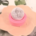 1 шт. круглый Форма Sun Moon лица лампы в форме свечи силиконовые формы DIY конфеты Fondant (сахарная) шоколад мыло торт украшения ручной работы кухонный многофункциональный инструмент для выпечки