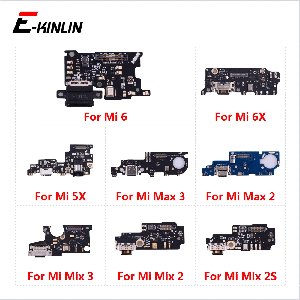 Соединительная плата для зарядного порта гибкий кабель с микрофоном XiaoMi Mi 6 Mix 2S Max