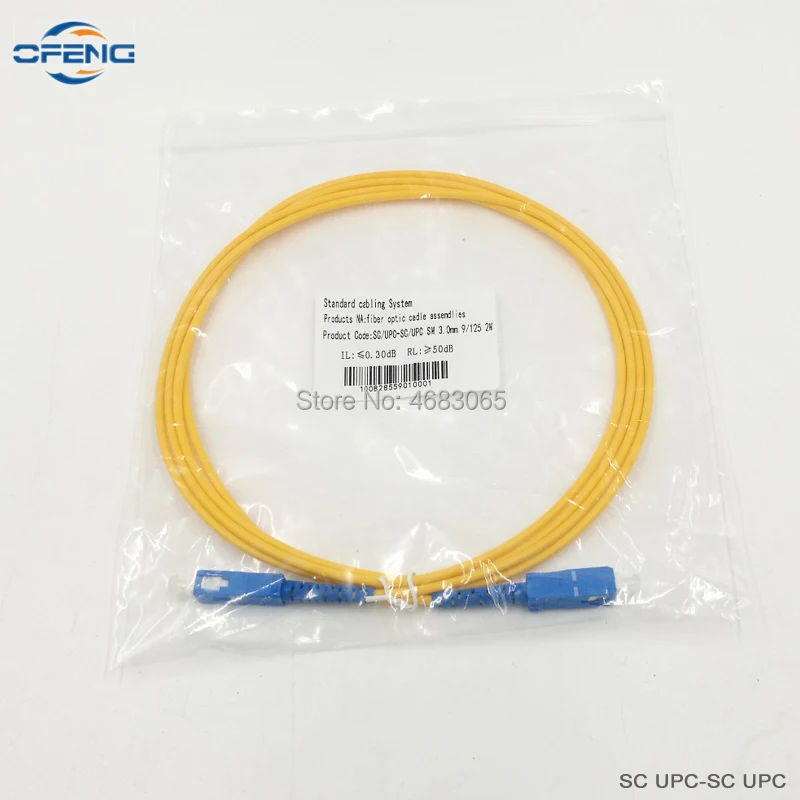 

10 шт., волоконно-оптический кабель SC/UPC-SC/UPC-SM 3 мм, одномодовый удлинитель, патч-корд SM FTTH, волоконно-оптические соединительные кабели, бесплат...