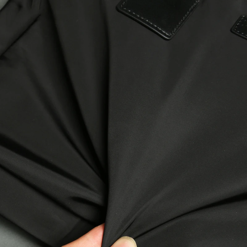 Портфель для деловых людей мягкий черный холщовый мужской портфель высокого