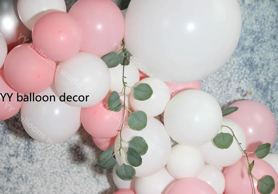 Adf2020 01 комплект гелиевый Розовый Белый s Arch Baby Shower Свадебные юбилейные украшения