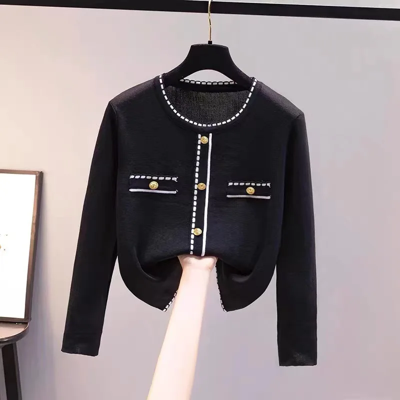 

Sweatshirts harajuku Crew neck Sweats Women Clothing Feminina Loose Short Fleece Black