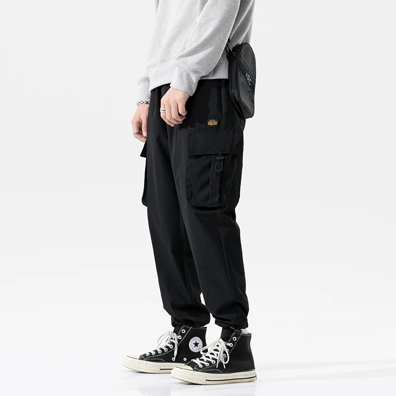 

Cargo Pants Men Black Jogging Pants Men Harajuku Hip Hop Streetwear Jogger Sweatpant Male Trousers Harem Men Pants Oversized