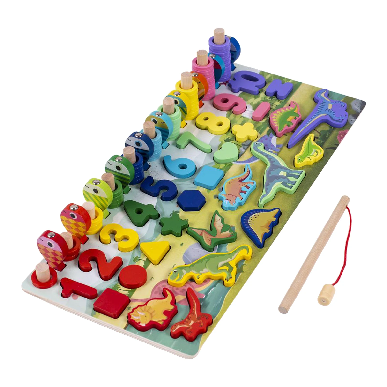 

Wooden Puzzle Toys Colorful Math Number Geometry Shape Cognition Board Early Learning Educational Montessori Toy