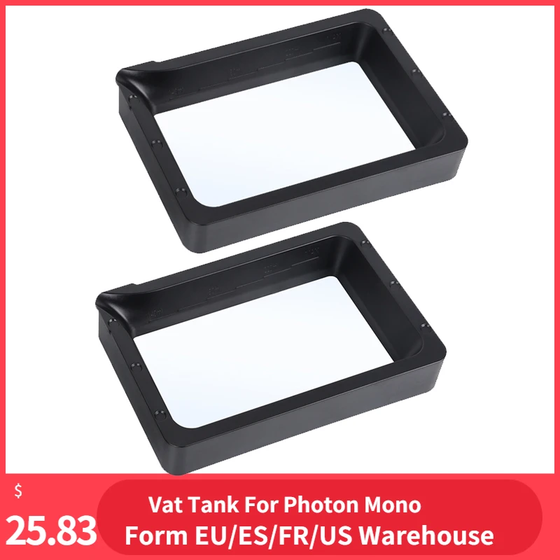 

Запчасти для 3D-принтера ANYCUBIC, металлические resint KS Vats ResinTank НДС для Photon Mono X /MONO SE/MONO, запчасти для 3D-принтера ResinTank