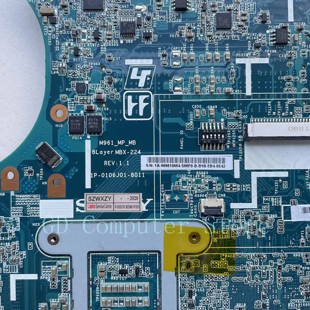 Материнская плата для ноутбука Sony VPCEA MBX-224 с видеокартой HD5470 512MB A1794327A M961 REV:1.1 высокого качества, 100% проверена, быстрая доставка.