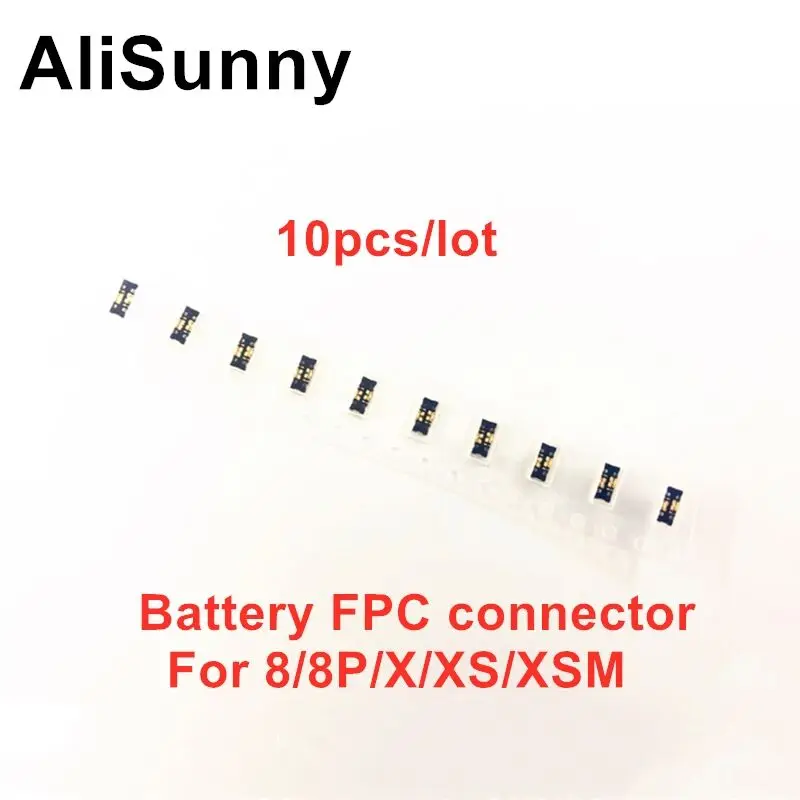 AliSunny 10 шт. батарея FPC для iPhone 8 Plus X XS Max XR разъем порта на борту зажим гибкий кабель