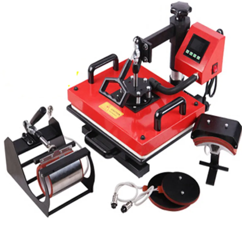 

220v/110v Hot Stamping Machine Multifunction Flat Shake His Head Heat Transfer Machine Liquid Crystal Stainless Steel Shaking