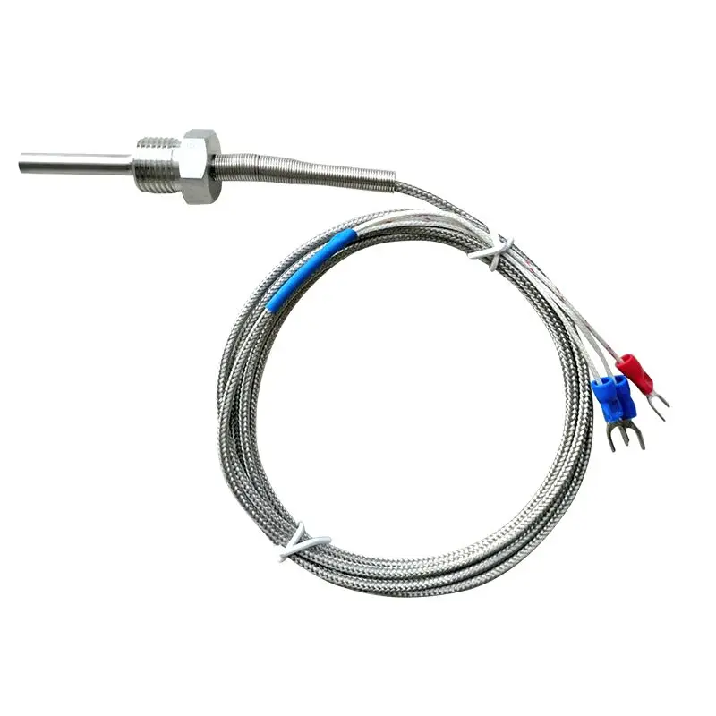 Platinum resistance PT100 platinum thermal resistance temperature sensor anti-corrosion waterproof type Thermistor Thermal Cable