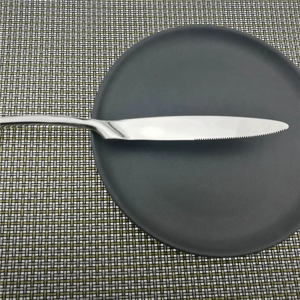 4 шт./компл. блестящие зеркальные серебристый цвет набор столовых приборов