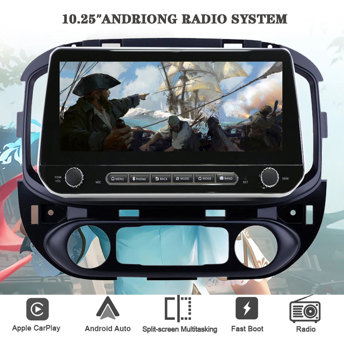 8G + 128G 8-ядерный Android 10 автомобильный радиоприемник FM AM GPS Navi монитор ПК Планшет для