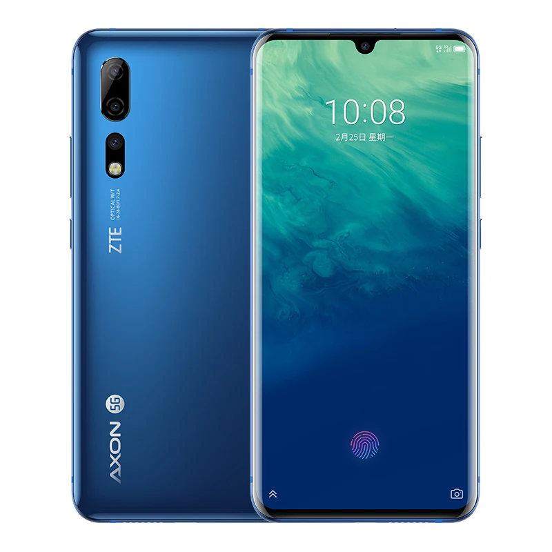 Мобильный телефон zte Axon 10 Pro 5G Snapdragon 855 Android 9,1 6,47 2340 МП отпечаток пальца NFC 108" ips 128x6 Гб ram ГБ rom
