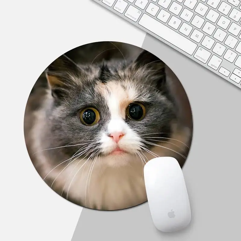 

cat Customized laptop Gaming mouse pad Protect Office Work Round Mouse Mat pad Non-slip Cushion