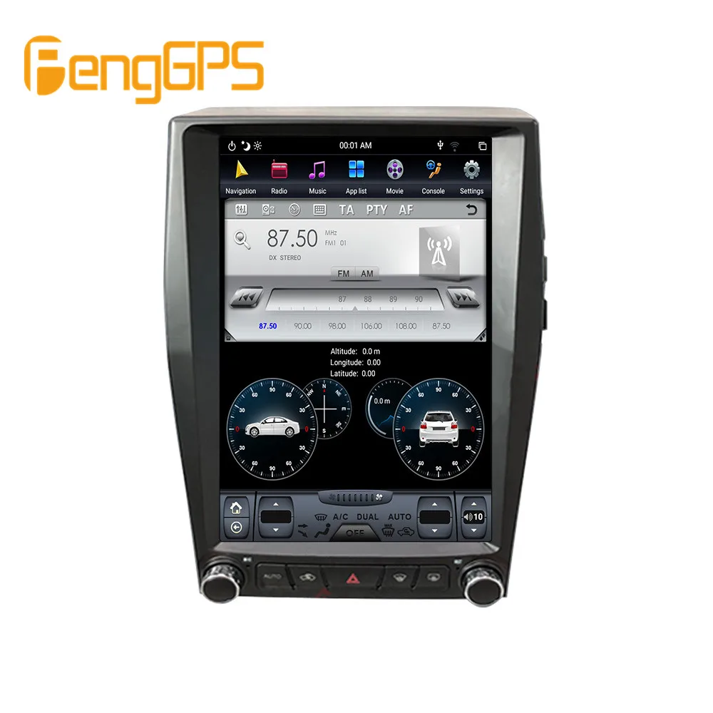 Автомобильный радиоприемник в стиле Тесла 13 6 дюймов Android 8 1 вертикальный экран