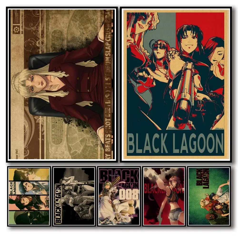 

Anime Posters Black Lagoon Picture 5D Diy Diamond Painting Embroidery Full Square Round Mosaic Kits Wall Art Kid Room Decoration
