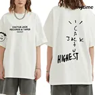 Футболка МужскаяЖенская С КАКТУСОМ и Джеком, винтажная уличная одежда, топы с ласточками, футболка для фанатов Трэвиса Скотта и астромира в стиле хип-хоп
