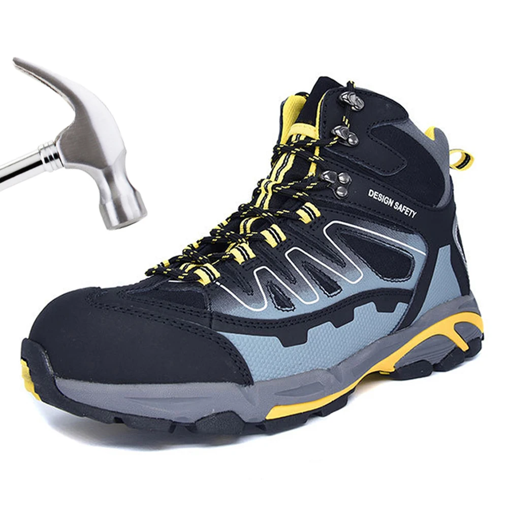 Мужские рабочие ботинки с комбинированным носком EN20345 промышленная безопасная