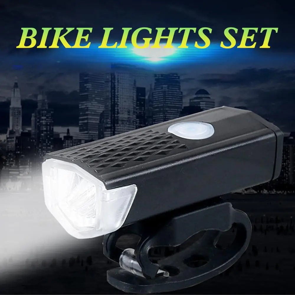 

Bike Light Set Rechargeable LED Bike Lights Front and Back 3 Lighting Modes Headlights and Taillights