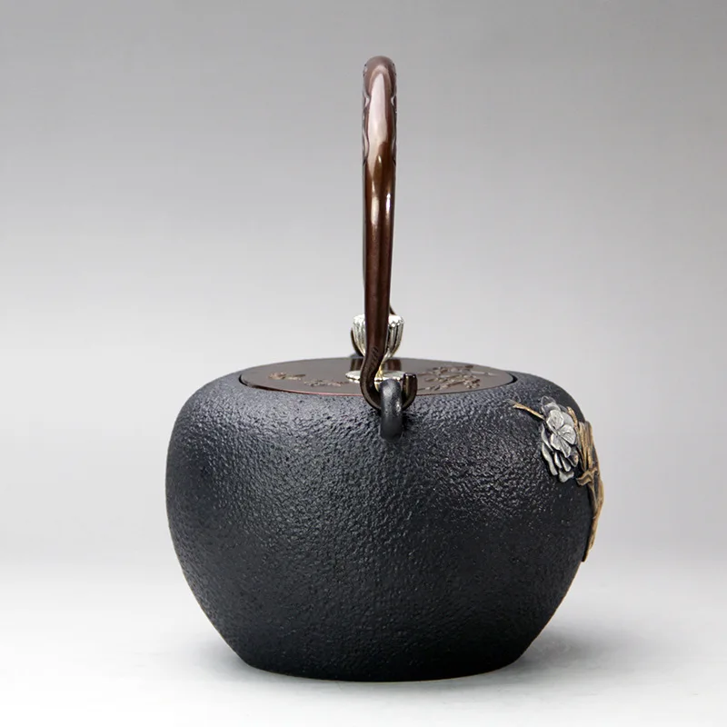 Японский высококлассный позолоченный Железный чайник без покрытия чугунный для