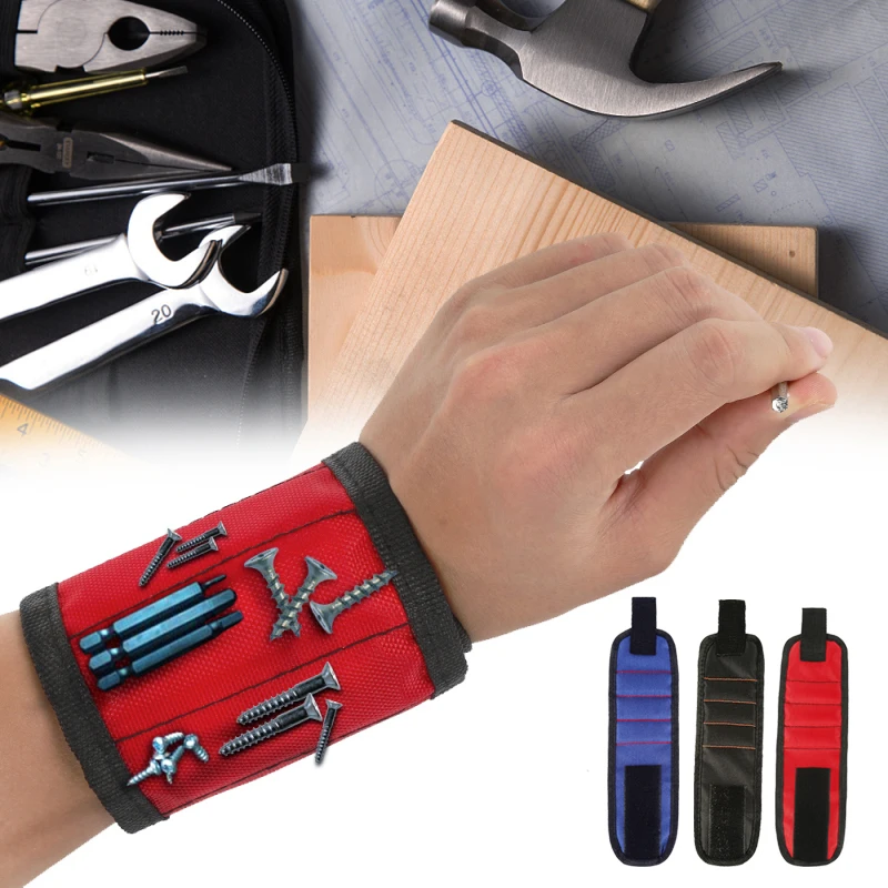 

Multi Magnetic Wristband Hand Wraps Tool Bag Electrician Wrist Screws Nails Drill Holder Outdoor Belt Bracelet Wristband Tools