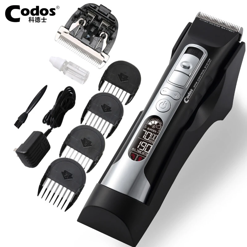Машинка для стрижки волос Codos профессиональная электрическая машинка с ЖК